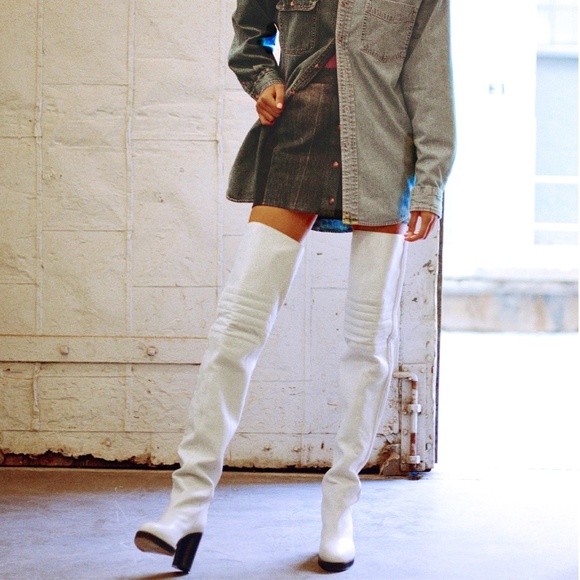 Isabel Marant Laelle Over-The-Knee White Boots Sz 40 ( IT39 / US9  ) New - Picture 1 of 16